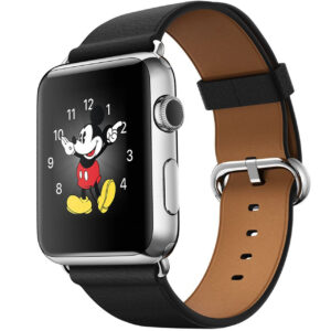 خرید و قیمت | ساعت هوشمند اپل واچ مدل 42mm Stainless Steel Case with Black Classic Buckle Leather Band