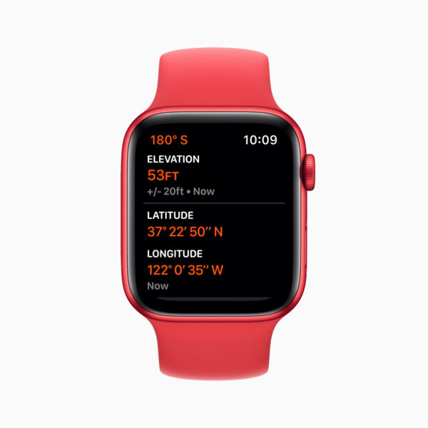 خرید و قیمت | ساعت هوشمند اپل واچ سری 6 مدل 44mm Aluminum Case with Sport silicone Band، صفحه نمایش لمسی 1.78 اینچ با Retina LTPO OLED، سازگار با iPhone 6S به بالا و IOS 14 به بالا، قابلیت مکالمه از طریق بلوتوث، شمارنده ضربان قلب، شتاب‌سنج، گام‌شمار، باتری لیتیوم یونی