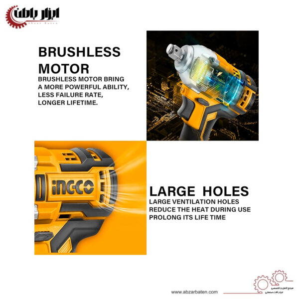 خرید و قیمت | آچار بکس شارژی اینکو مدل CIWLI2038-20V