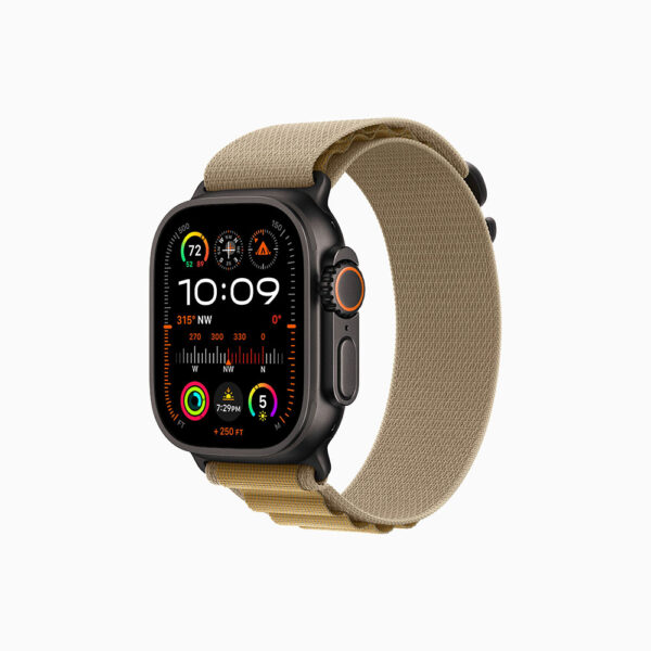خرید و قیمت | ساعت هوشمند اپل مدل Ultra 2 Black Titanium Case Alpine Loop 49mm