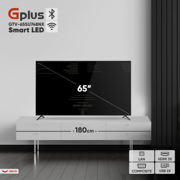تلویزیون 65 اینچ ال ای دی هوشمند جی پلاس مدل GTV-65SU748NX