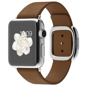 خرید و قیمت | ساعت هوشمند اپل واچ مدل 38mm Stainless Steel Case with Brown Modern Buckle