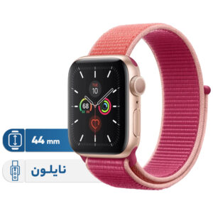 خرید و قیمت ساعت هوشمند اپل مدل 44mm  Aluminum Case With Sport Loop Nylon Band دارای قابلیت های صفحه نمایش لمسی بند نایلون