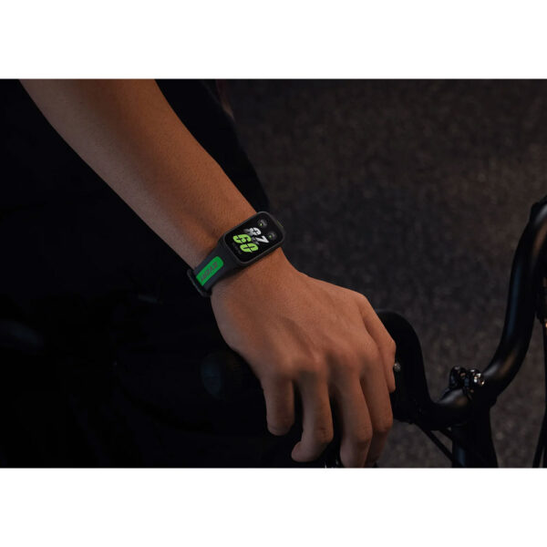 خرید و قیمت | ساعت هوشمند 46 میلی‌متری شیائومی مدل Smart Band 9 Active، کنترل موسیقی، کنترل سطح اکسیژن خون، شمارش ضربان قلب، پایش وضعیت خواب، با بند پلاستیکی
