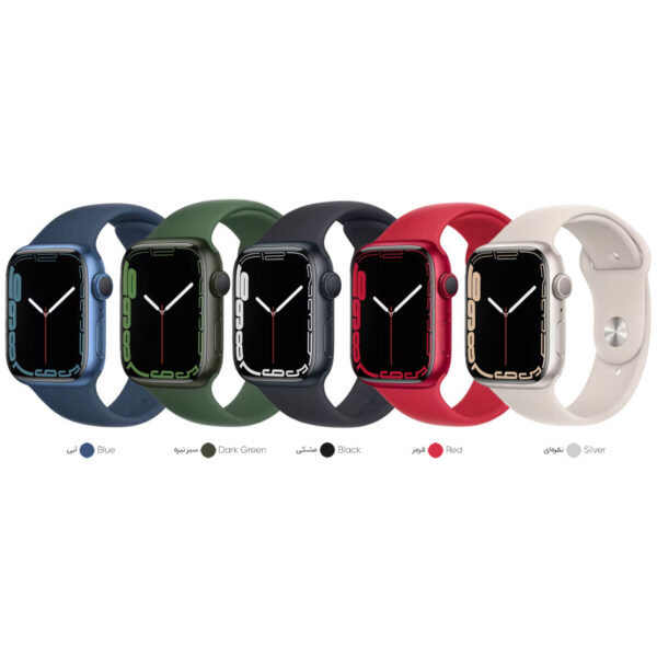 خرید و قیمت | ساعت هوشمند اپل واچ سری 7 مدل 41mm Aluminum Case with Sport silicone Band