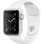 خرید و قیمت | ساعت هوشمند اپل واچ 2 مدل 38mm Silver Aluminum Case with White Sport Silicon Band
