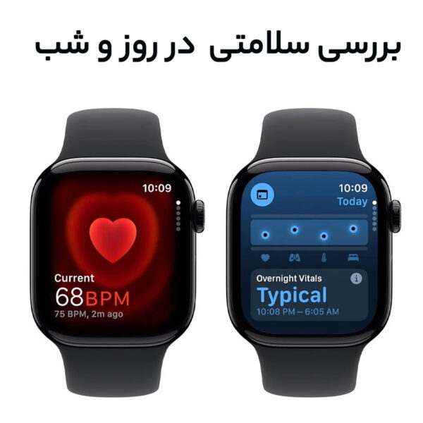 خرید و قیمت | ساعت هوشمند اپل مدل Series 10 42mm Aluminum دارای قابلیت های کنترل موسیقی (Music Player)، قابلیت مکالمه از طریق بلوتوث، قابلیت تغییر طرح ساعت یا تم، صفحه همیشه روشن (Always-on Display)، پشتیبانی از دستیار صوتی بند سیلیکون