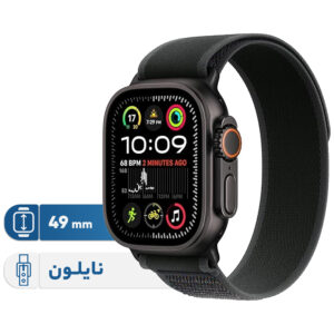 خرید و قیمت | ساعت هوشمند اپل مدل Ultra 2 Black Titanium Case Trail Loop 49mm