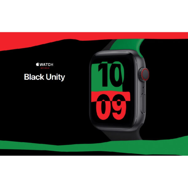 خرید و قیمت | ساعت هوشمند اپل مدل ساعت هوشمند اپل سری 6 مدل بلک یونیتی Black Unity 44mm دارای قابلیت های صفحه نمایش لمسی بند سیلیکون