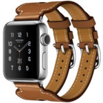 خرید و قیمت | ساعت هوشمند اپل واچ سری 2 مدلHermes  38mm Stainless Steel Case with Fauve Barenia Leather Double Buckle Cuff