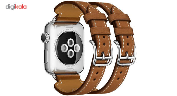 خرید و قیمت | ساعت هوشمند اپل واچ سری 2 مدلHermes  38mm Stainless Steel Case with Fauve Barenia Leather Double Buckle Cuff