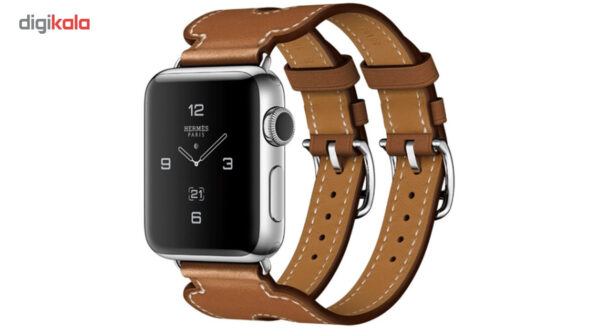 خرید و قیمت | ساعت هوشمند اپل واچ سری 2 مدلHermes  38mm Stainless Steel Case with Fauve Barenia Leather Double Buckle Cuff