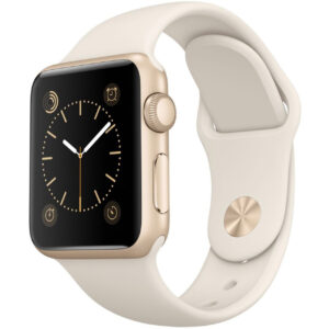 خرید و قیمت | ساعت هوشمند اپل واچ مدل 38mm Gold Aluminum Case with Antique White Sport Band