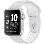 خرید و قیمت | ساعت هوشمند اپل واچ سری 2 مدل   38mm  Nike Plus  Silver Aluminum Case with Pure Platinum/White Nike Sport Silicon Band