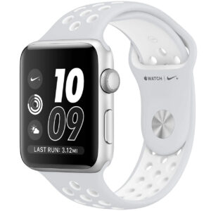 خرید و قیمت | ساعت هوشمند اپل واچ سری 2 مدل   38mm  Nike Plus  Silver Aluminum Case with Pure Platinum/White Nike Sport Silicon Band