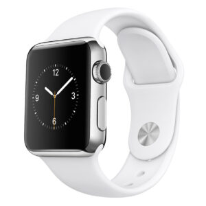خرید و قیمت | ساعت هوشمند اپل واچ مدل 38mm Stainless Steel Case with White Sport Band