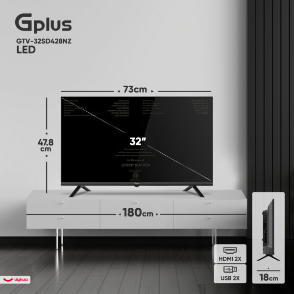 تلویزیون 32 اینچ ال ای دی جی پلاس مدل GTV-32SD428NZ