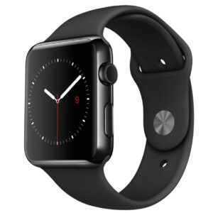 خرید و قیمت | ساعت هوشمند اپل واچ مدل 42mm Space Black Stainless Steel Case with Black Sport Band