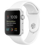 خرید و قیمت | ساعت هوشمند اپل واچ سری 2 مدل 42mm Aluminum Case with White Sport Silicone Band
