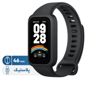 خرید و قیمت | ساعت هوشمند 46 میلی‌متری شیائومی مدل Smart Band 9 Active، کنترل موسیقی، کنترل سطح اکسیژن خون، شمارش ضربان قلب، پایش وضعیت خواب، با بند پلاستیکی