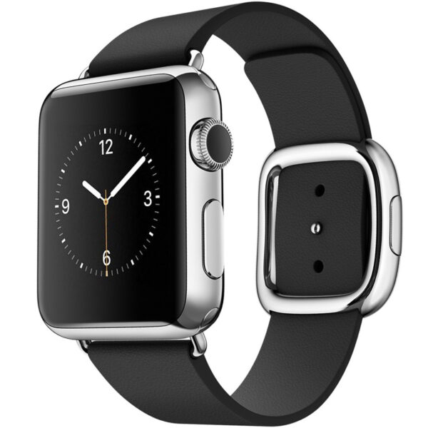 خرید و قیمت | ساعت هوشمند اپل واچ مدل 38mm Stainless Steel Case with Black Modern Buckle