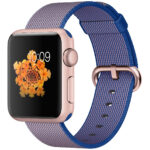 خرید و قیمت | ساعت هوشمند اپل واچ مدل 38mm Rose Gold Aluminium Case With Royal Blue Nylon Band