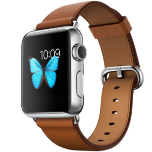 خرید و قیمت | ساعت هوشمند اپل واچ مدل 42mm Stainless Steel Case with Saddle Brown Classic Buckle