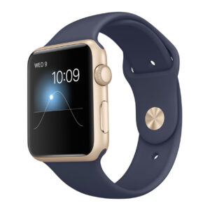 خرید و قیمت ساعت هوشمند اپل واچ سری 1 مدل 42mm Gold Aluminum Case with Midnight Blue Sport Band