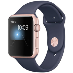خرید و قیمت ساعت هوشمند اپل واچ سری 1 مدل 42mm Aluminum Case with Midnight Blue Sport Silicone Band