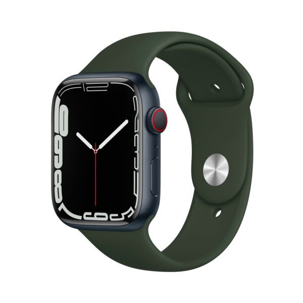 خرید و قیمت | ساعت هوشمند اپل واچ سری 7 مدل 45mm Aluminum Case with Sport silicone Band