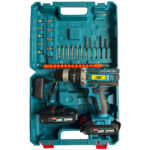 خرید و قیمت | دریل پیچ گوشتی شارژی چکشی سه نظام 10 میلیمتر 118 ولت جاب مدل JB-118 MAX EDITION مجموعه 40 عددی