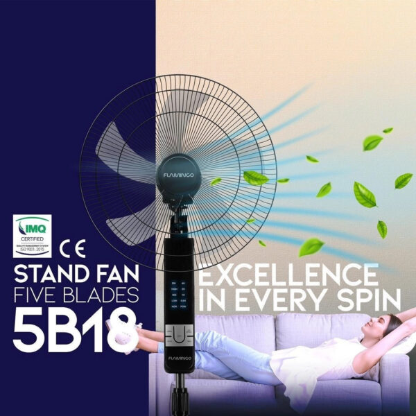 خرید و قیمت پنکه پایه دار فلامینگو مدل 5B18