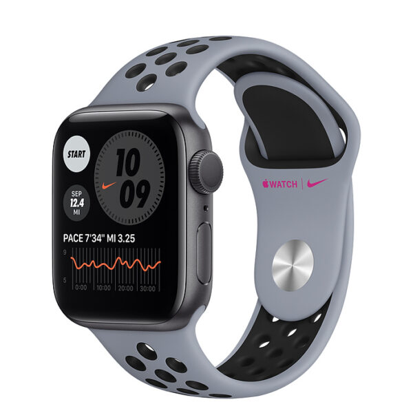 خرید و قیمت | ساعت هوشمند اپل واچ سری 6 مدل 40mm Aluminum Case with Nike Sport silicone Band