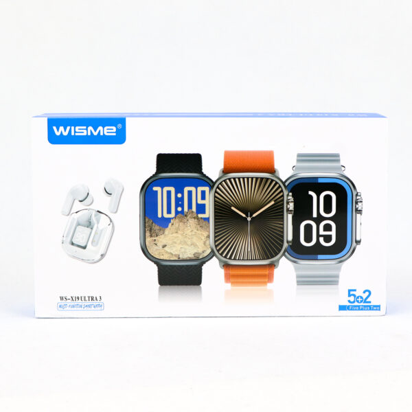خرید و قیمت | ساعت هوشمند ویسمی مدل WS-X19 Ultra 3 به همراه هدفون بلوتوثی