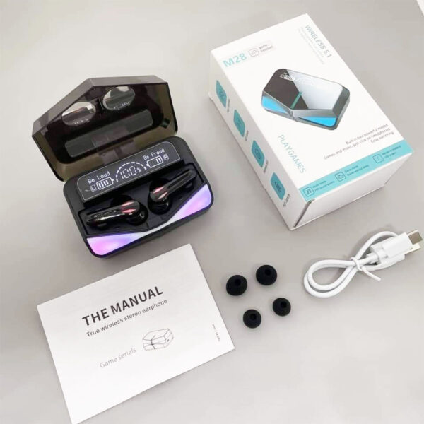 خرید و قیمت | هدفون مخصوص بازی بی سیم مدل M28 TWS Gaming Earbuds Bluetooth V5.1