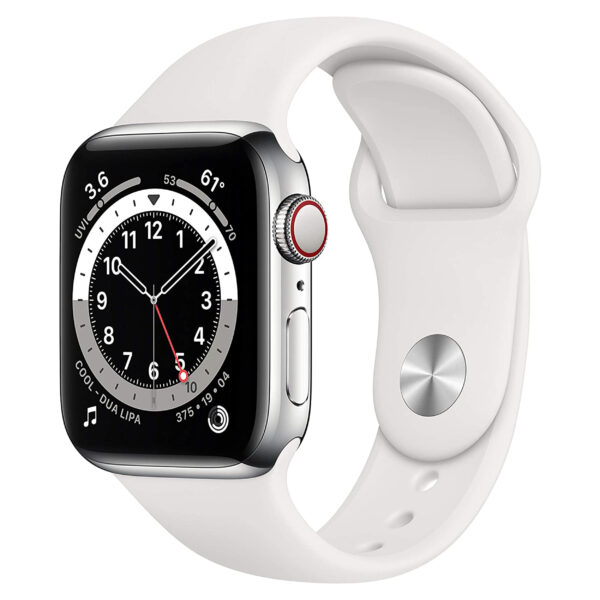 خرید و قیمت | ساعت هوشمند اپل واچ سری 6 مدل 40mm Aluminum Case with  Sport silicone Band