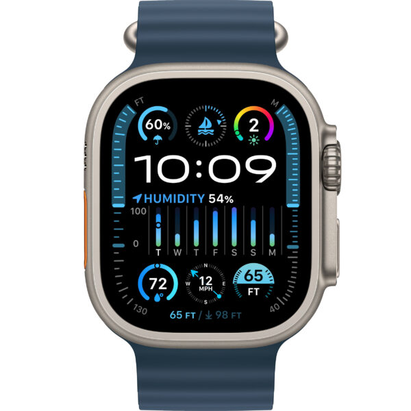 خرید و قیمت | ساعت هوشمند اپل مدل Ultra 2 2024 Titanium Case Ocean Band 49mm
