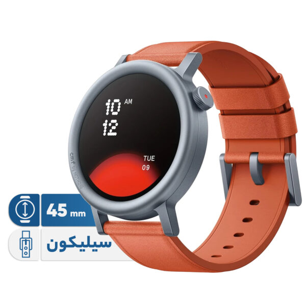 خرید و قیمت | ساعت هوشمند 45 میلی‌متری ناتینگ مدل CMF Watch Pro 2 با بند سیلیکونی