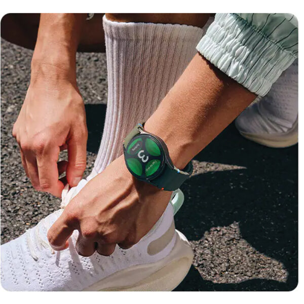 خرید و قیمت | ساعت هوشمند سامسونگ مدل Galaxy Watch 7 44mm دارای قابلیت های کنترل موسیقی (Music Player) بند پلاستیک