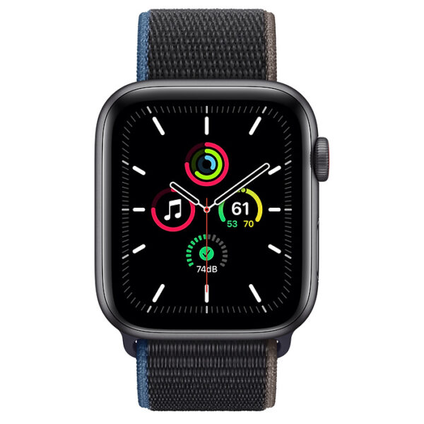 خرید و قیمت ساعت هوشمند اپل مدل  44mm Aluminum Case with Sport Loop Nylon Band دارای قابلیت های صفحه نمایش لمسی بند نایلون